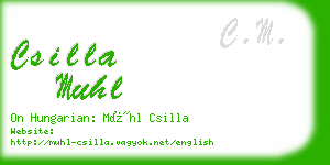 csilla muhl business card